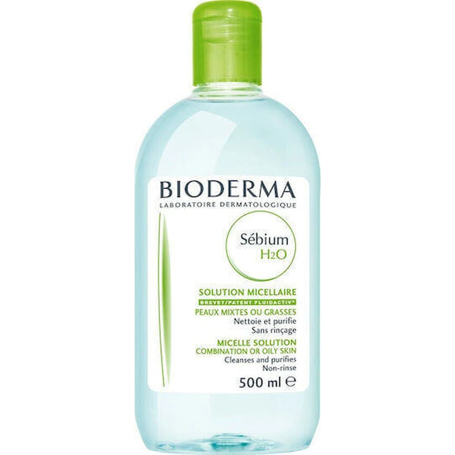 Міцелярна вода для зняття макіяжу Bioderma Sebium Η2Ο Міцелярна вода для зняття макіяжу з обличчя для шкіри, схильної до акне 500 мл: ціни та характеристики