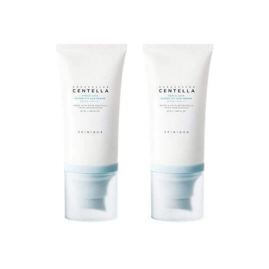 Skin1004 Мадагаскар Centella Hyalu-Cica Centella Hyalu-Cica Water-Fit Sun Serum Сонцезахисна сироватка для обличчя SPF50+ 2х50мл: ціни та характеристики