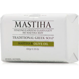 Mastihashop Зелене мило з оливковою олією та хіосовою шпаклівкою Зелене мило 100гр