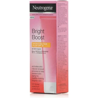 Neutrogena Bright Boost Зволожуючий крем для обличчя антивіковий денний флюїд з сонцезахисним фактором 30 та вітаміном С 50мл
