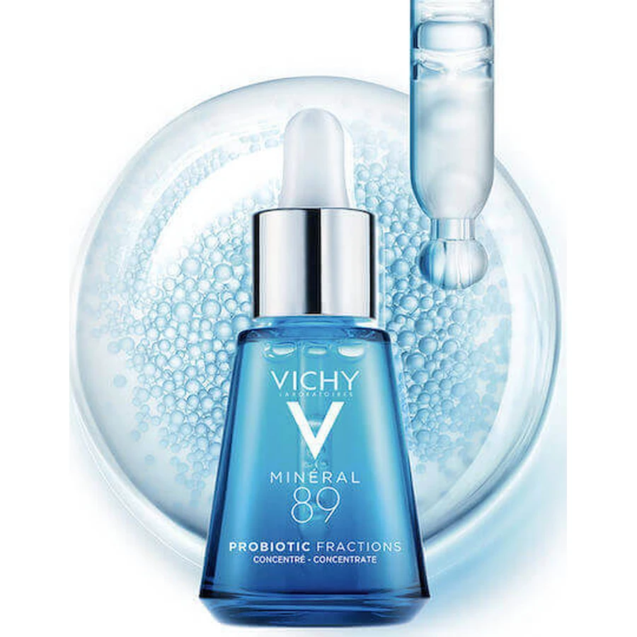 Vichy Mineral 89 Probiotic Fractions Увлажняющий и антивозрастной бустер для лица с ниацинамидом и гиалуроновой кислотой для детоксикации и питания 30 мл: цены и характеристики