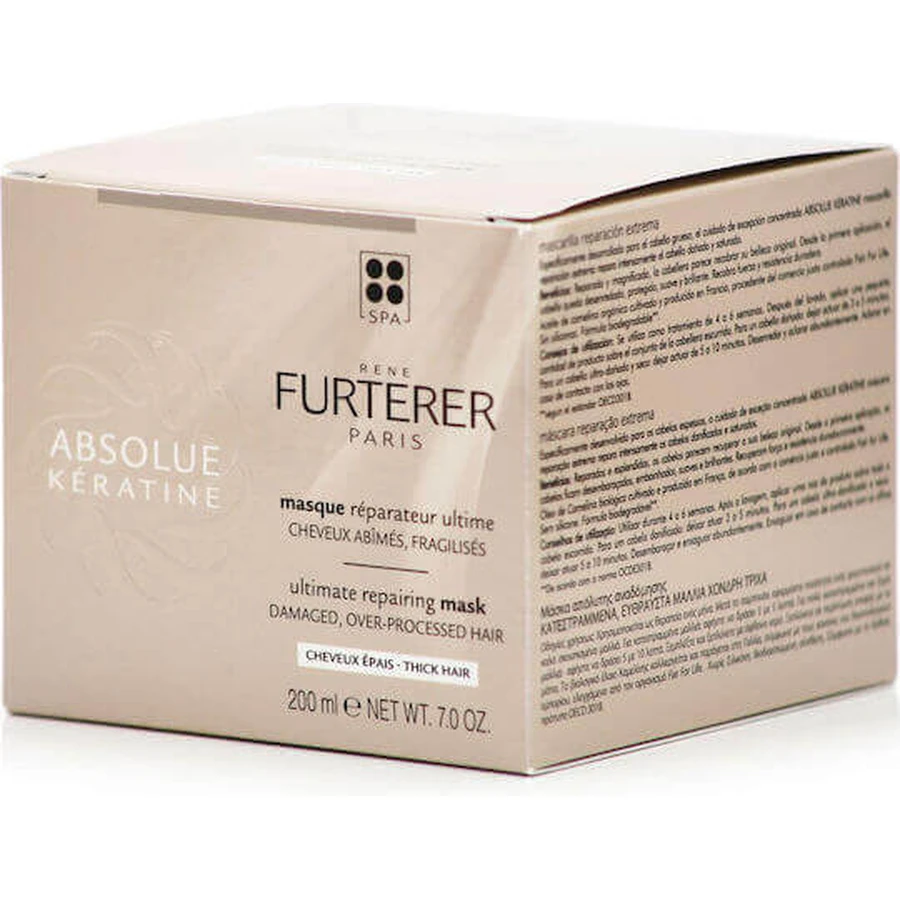 Rene Furterer Absolue Keratine Ultimate Repairing Восстанавливающая маска для волос 200 мл: цены и характеристики