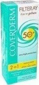 Coverderm Filteray Plus 2 в 1 сонцезахисний крем для обличчя та після засмаги як водостійкий сонцезахисний крем для обличчя SPF50 50 мл