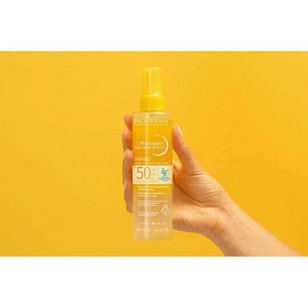 Bioderma Photoderm Eau Solaire Бронзуючий сонцезахисний спрей для тіла SPF30 SPF30 Спрей для захисту від сонця 200 мл: ціни та характеристики