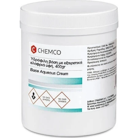 Chemco Base Aqueous Cream Гідрофільний базовий крем 400гр: ціни та характеристики