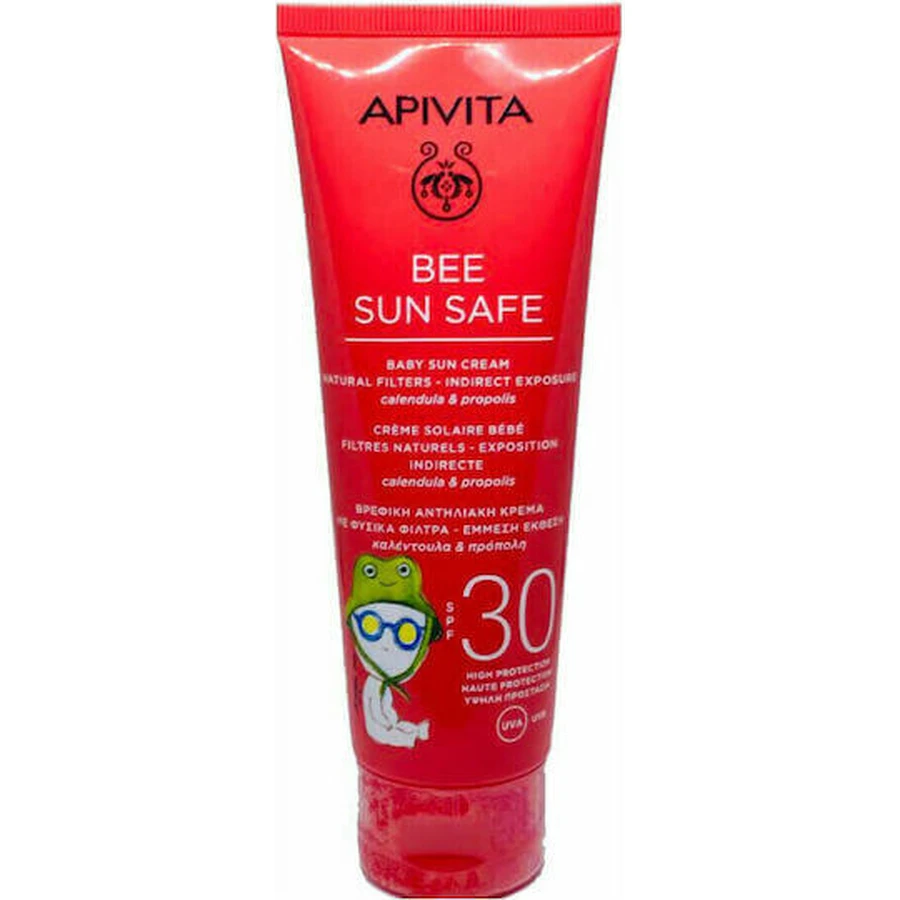 Apivita Bee Sun Safe Водостійкий дитячий сонцезахисний крем-емульсія SPF30 100 мл: ціни та характеристики