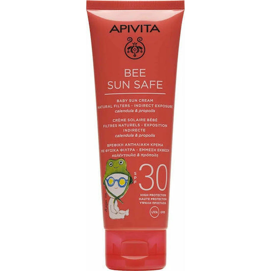 Apivita Bee Sun Safe Водостійкий дитячий сонцезахисний крем-емульсія SPF30 100 мл: ціни та характеристики