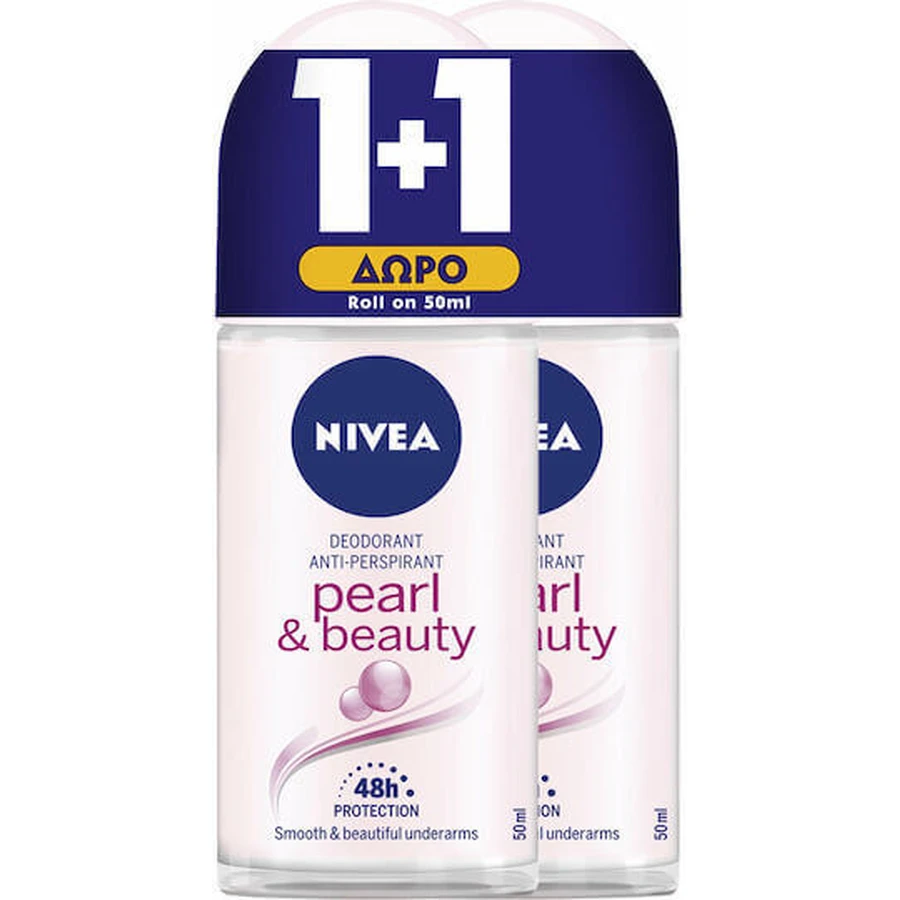 Nivea Pearl & Beauty Дезодорант-антиперспирант 48h Roll-On 2х50 мл: цены и характеристики