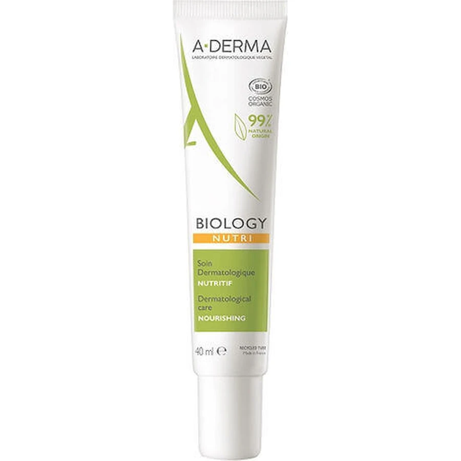 A-Derma Biology Nutri Nutri Зволожуючий денний 24-годинний крем для обличчя з гіалуроновою кислотою 40мл: ціни та характеристики