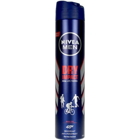 Nivea Men Dry Impact Plus Дезодорант-антиперспирант 48ч дезодорант-спрей 200мл: цены и характеристики