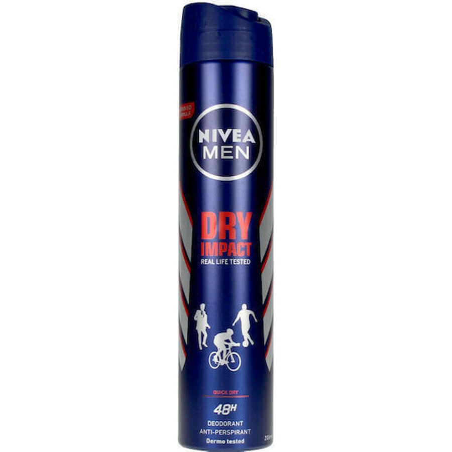 Nivea Men Dry Impact Plus Дезодорант-антиперспирант 48ч дезодорант-спрей 200мл: цены и характеристики