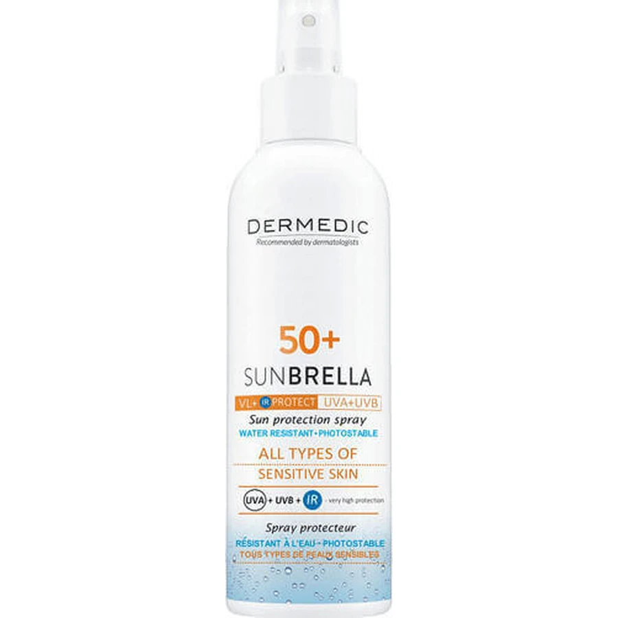 Крем для тіла Dermedic Sunbrella SPF50 в спреї 100гр: ціни та характеристики