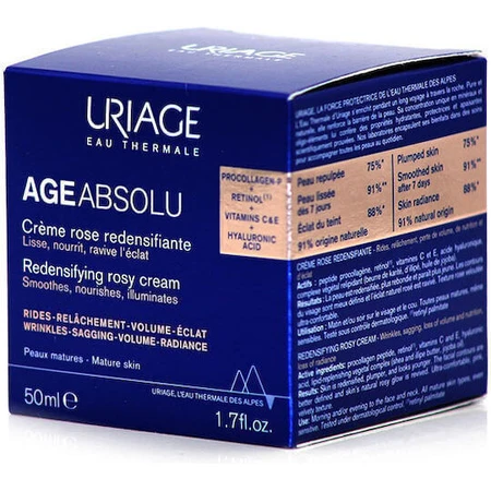 Антивіковий і тонізуючий крем для обличчя Uriage Age Absolu Rosy з ретинолом і пептидами 50 мл: ціни та характеристики