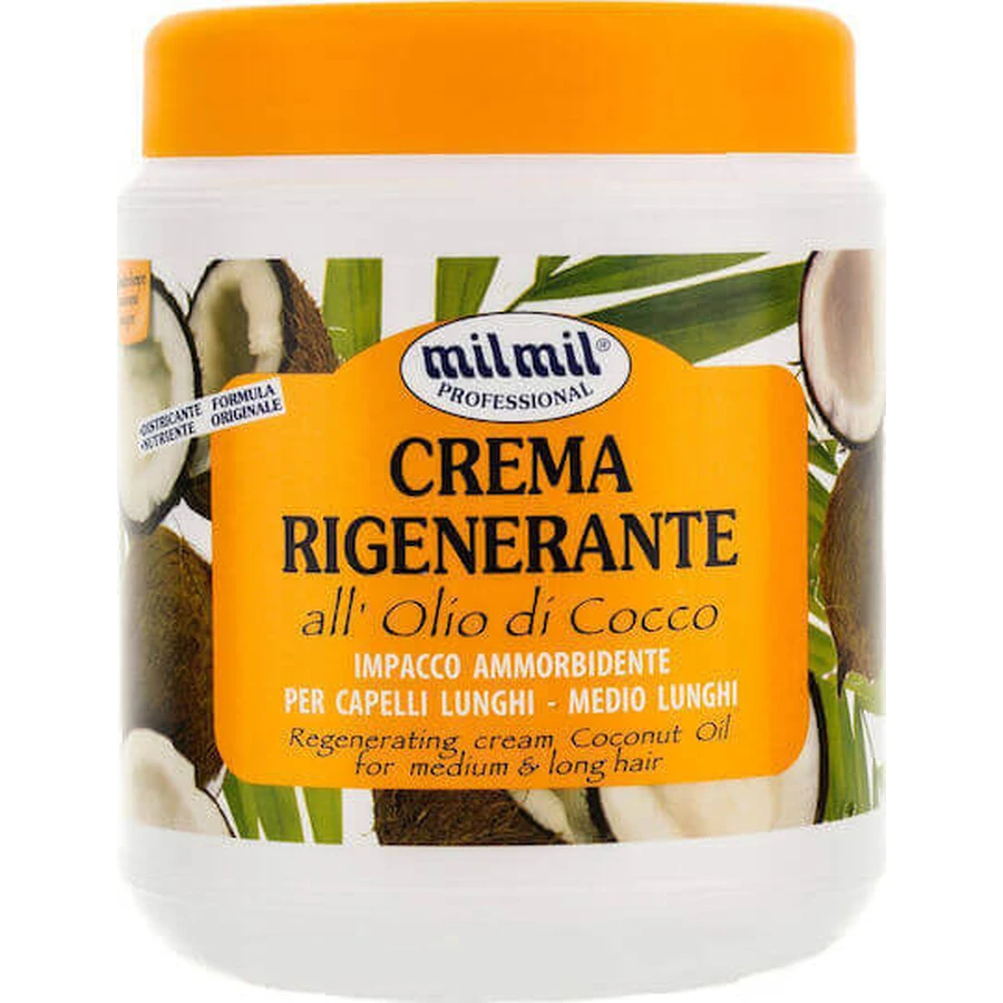 Milmil Professional Crema Rigenerante All'olio Di Cocco відновлююча маска для волосся 1000мл: ціни та характеристики