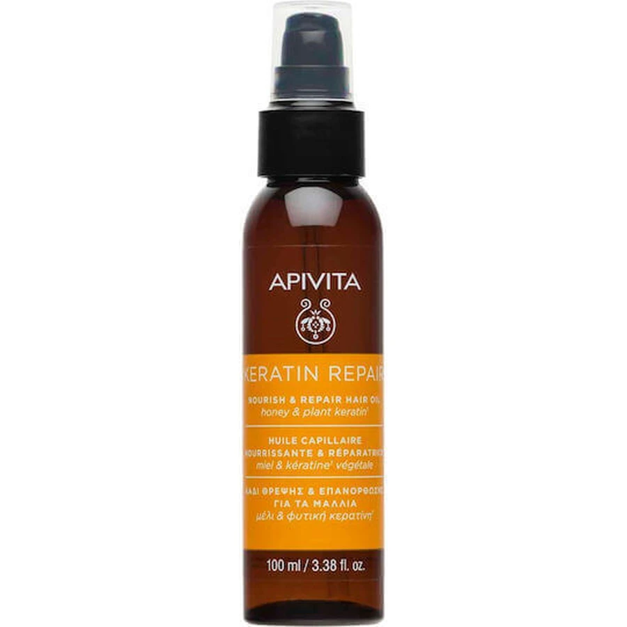 Apivita Keratin Repair Аргановое масло для волос для восстановления против секущихся кончиков с кератином 100 мл: цены и характеристики