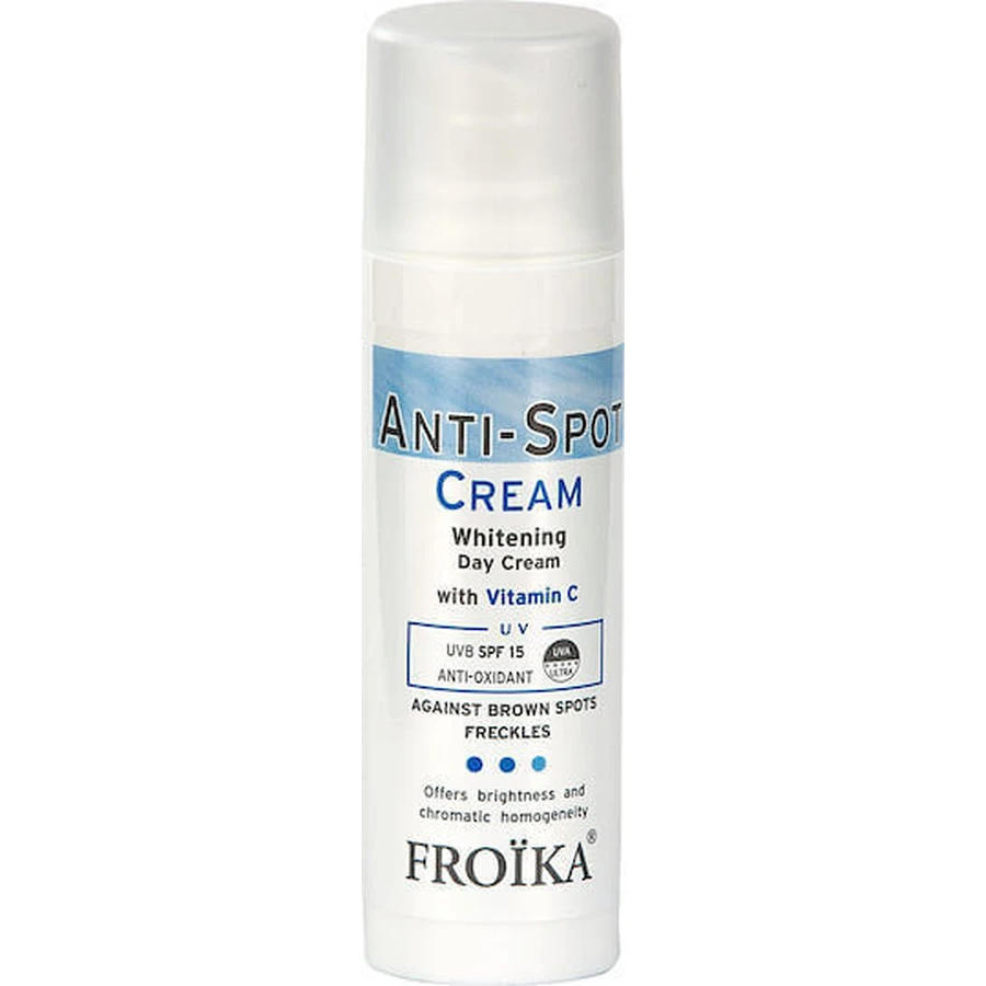 Froika Anti-Spot Увлажняющий и отбеливающий дневной крем с SPF15 Против отбеливающих и пигментных пятен с витамином С 30 мл: цены и характеристики