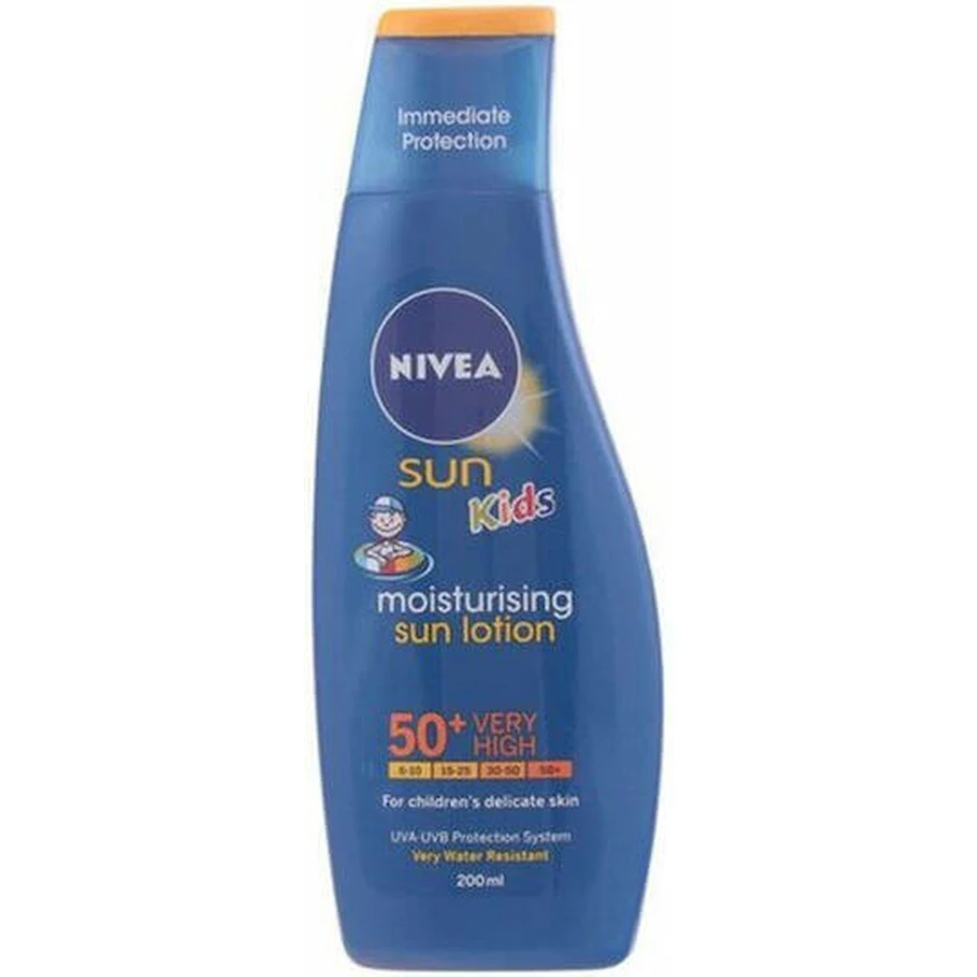 Nivea Sun Kids Захист і догляд Водостійкий дитячий сонцезахисний крем-емульсія SPF50 200 мл S0521136 S0521136: ціни та характеристики