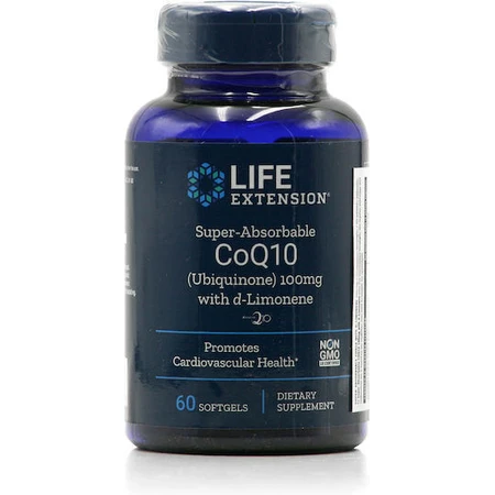 Life Extension Super-Absorbale CoQ10 D-Lemon без глютену 100мг 60 м'яких гелів: ціни та характеристики