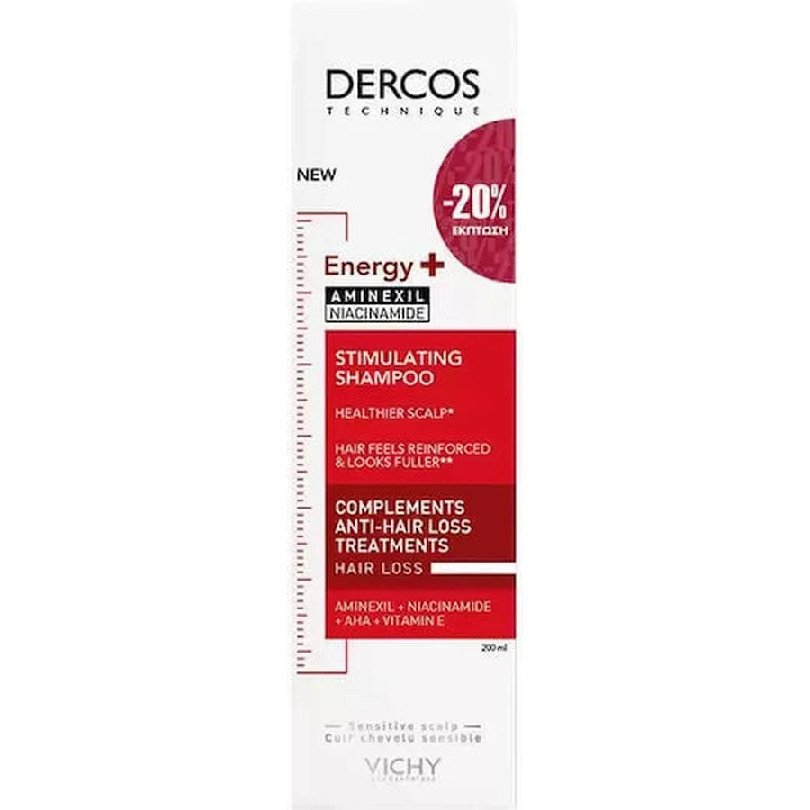 Vichy Dercos Energy+ Шампунь від випадіння волосся для всіх типів волосся 200 мл: ціни та характеристики