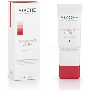 Atache Despigmen P3 Дневной крем для лица с SPF50 от пигментных пятен и отбеливающий с витамином С 30 мл