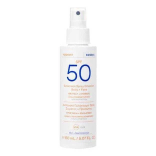 Korres Йогурт Йогурт Водостойкий солнцезащитный спрей для лица и тела SPF50 150 мл