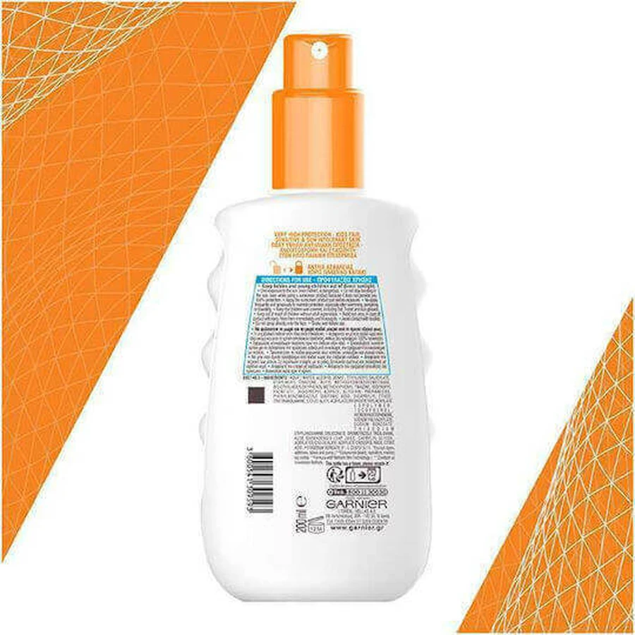 Garnier Ambre Solaire Sensitive Advanced Водостійкий дитячий сонцезахисний крем-спрей SPF50 200 мл C4727513 C4727513: ціни та характеристики