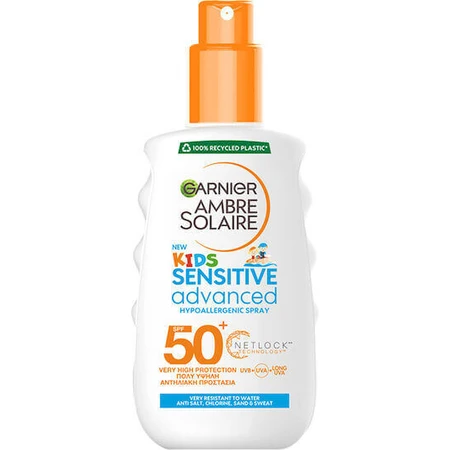 Garnier Ambre Solaire Sensitive Advanced Водостійкий дитячий сонцезахисний крем-спрей SPF50 200 мл C4727513 C4727513: ціни та характеристики
