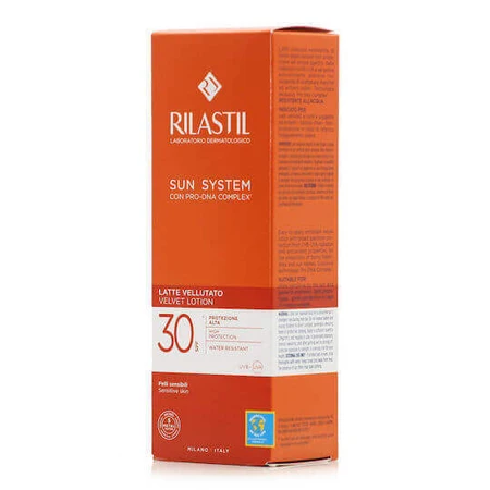 Rilastil Sun System Оксамитовий сонцезахисний лосьйон для тіла SPF30 200 мл: ціни та характеристики