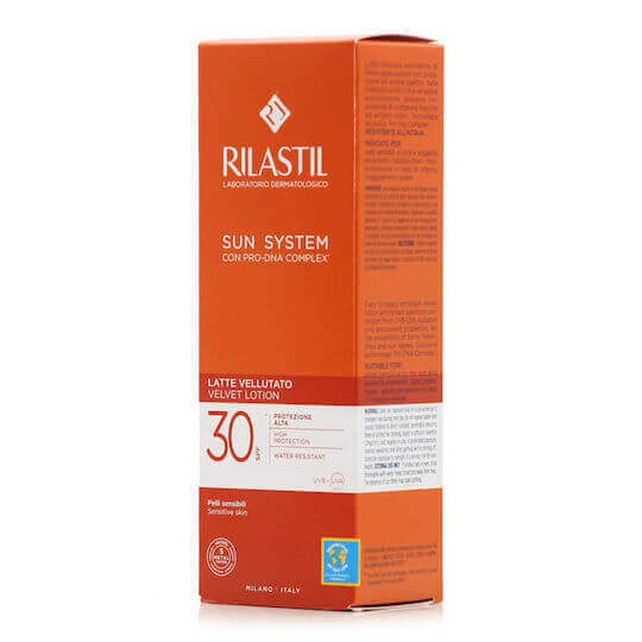 Rilastil Sun System Оксамитовий сонцезахисний лосьйон для тіла SPF30 200 мл: ціни та характеристики