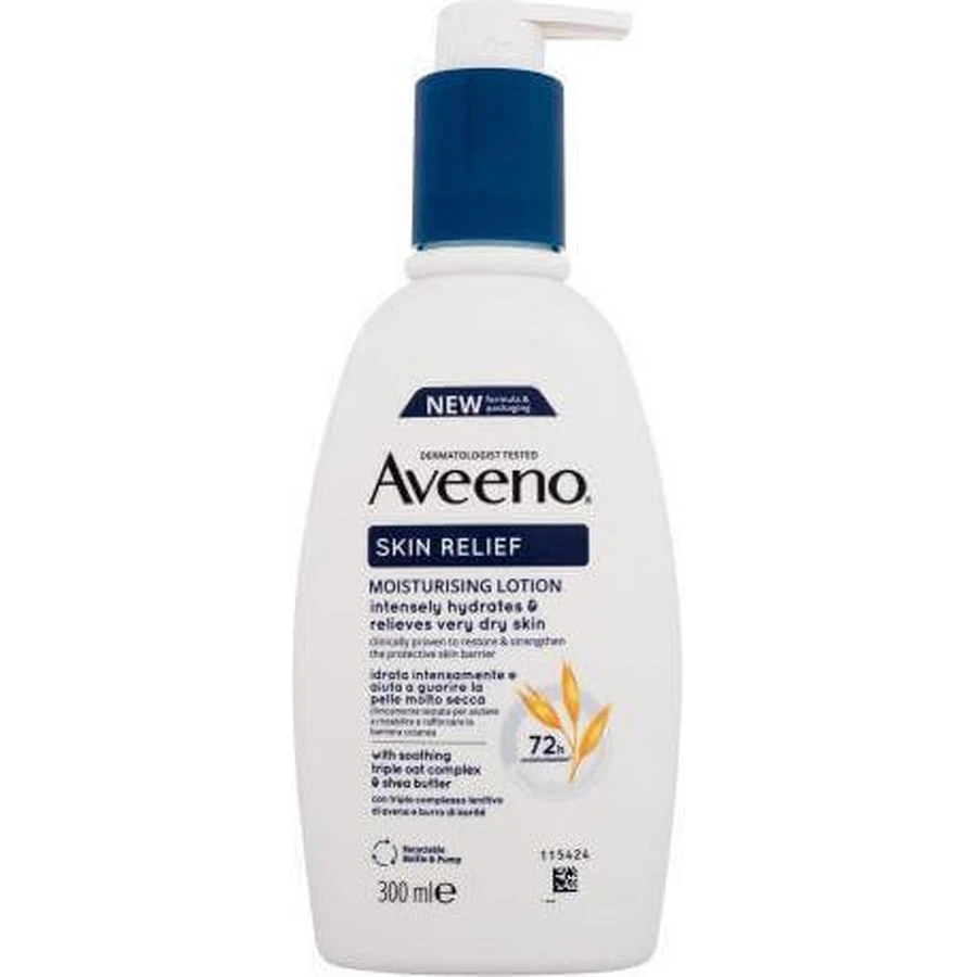 Зволожуючий лосьйон для тіла Aveeno Skin Relief для всіх типів шкіри 300 мл: ціни та характеристики