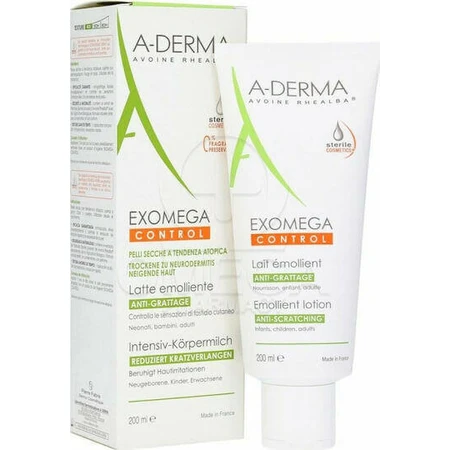 A-Derma Exomega Exomega Control Emollient Lotion Зволожуючий регенеруючий лосьйон для атопічної шкіри 200мл: ціни та характеристики