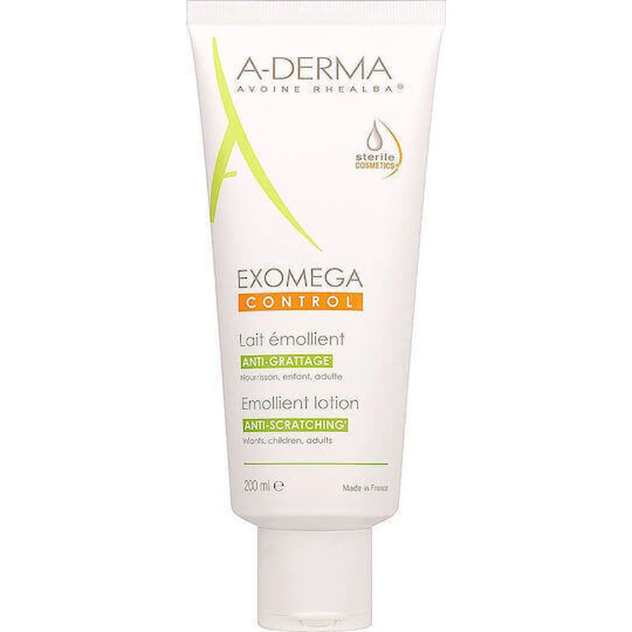 A-Derma Exomega Exomega Control Emollient Lotion Зволожуючий регенеруючий лосьйон для атопічної шкіри 200мл: ціни та характеристики