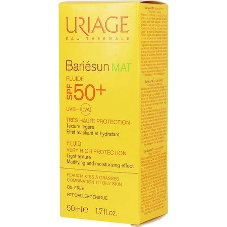 Водостійкий лосьйон для обличчя Uriage Bariesun Bariesun Mat Fluid Водостійкий лосьйон для обличчя SPF50 50мл: ціни та характеристики