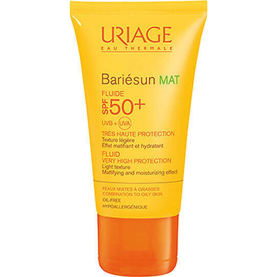 Водостійкий лосьйон для обличчя Uriage Bariesun Bariesun Mat Fluid Водостійкий лосьйон для обличчя SPF50 50мл: ціни та характеристики
