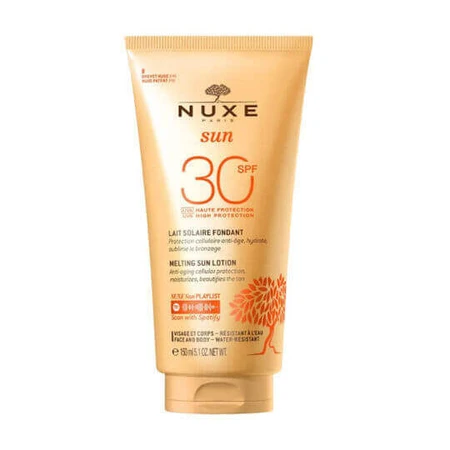 Nuxe Sun Delicious Водостойкий солнцезащитный лосьон для лица и тела SPF30 150 мл: цены и характеристики