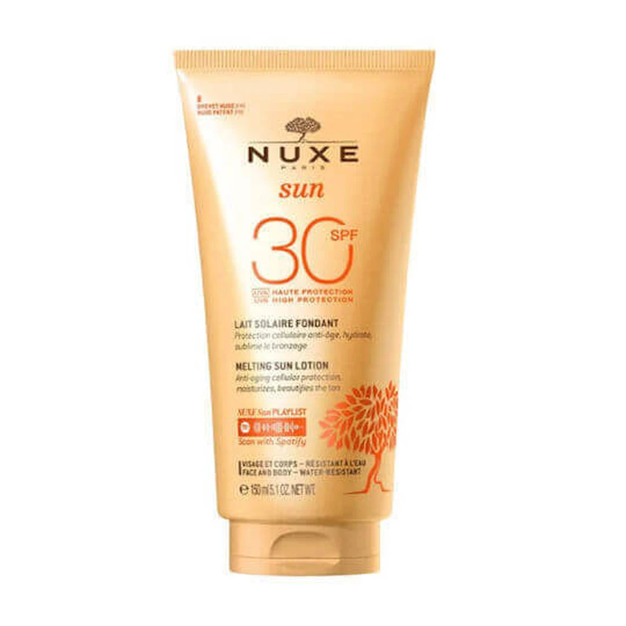Nuxe Sun Delicious Водостойкий солнцезащитный лосьон для лица и тела SPF30 150 мл: цены и характеристики