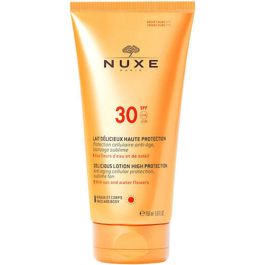 Nuxe Sun Delicious Водостойкий солнцезащитный лосьон для лица и тела SPF30 150 мл: цены и характеристики