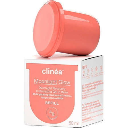 Clinea Moonlight Glow Refill Антивозрастной и осветляющий ночной гель для лица с ниацинамидом и пребиотиками 50 мл: цены и характеристики