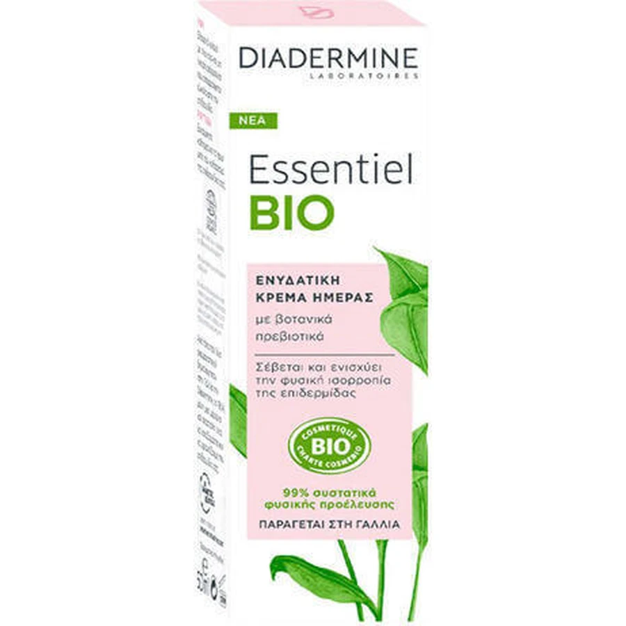 Diadermine Essentiel Біо Зволожуючий денний крем для обличчя з пребіотиками 50мл: ціни та характеристики
