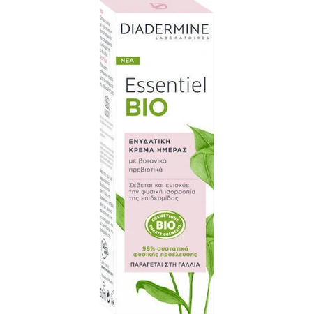 Diadermine Essentiel Біо Зволожуючий денний крем для обличчя з пребіотиками 50мл: ціни та характеристики