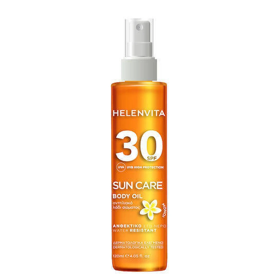 Helenvita Водостійка сонцезахисна олія для тіла SPF30 120мл: ціни та характеристики