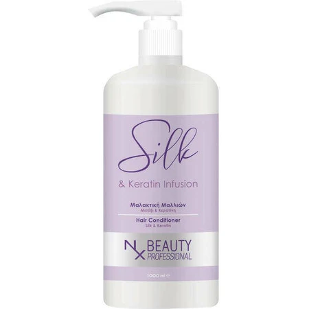 NX Beauty Professional Silk & Keratin Infusion Реконструюючий/живильний кондиціонер для всіх типів волосся 1000 мл: ціни та характеристики