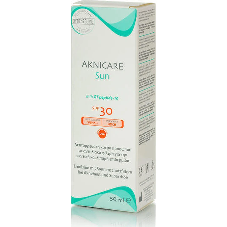 Synchroline Aknicare Сонцезахисний крем для обличчя SPF30 50 мл: ціни та характеристики