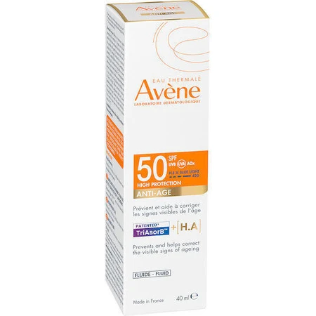 Eau Thermale Avène Fluide Антивозрастная защита от солнца для лица SPF50 40 мл: цены и характеристики