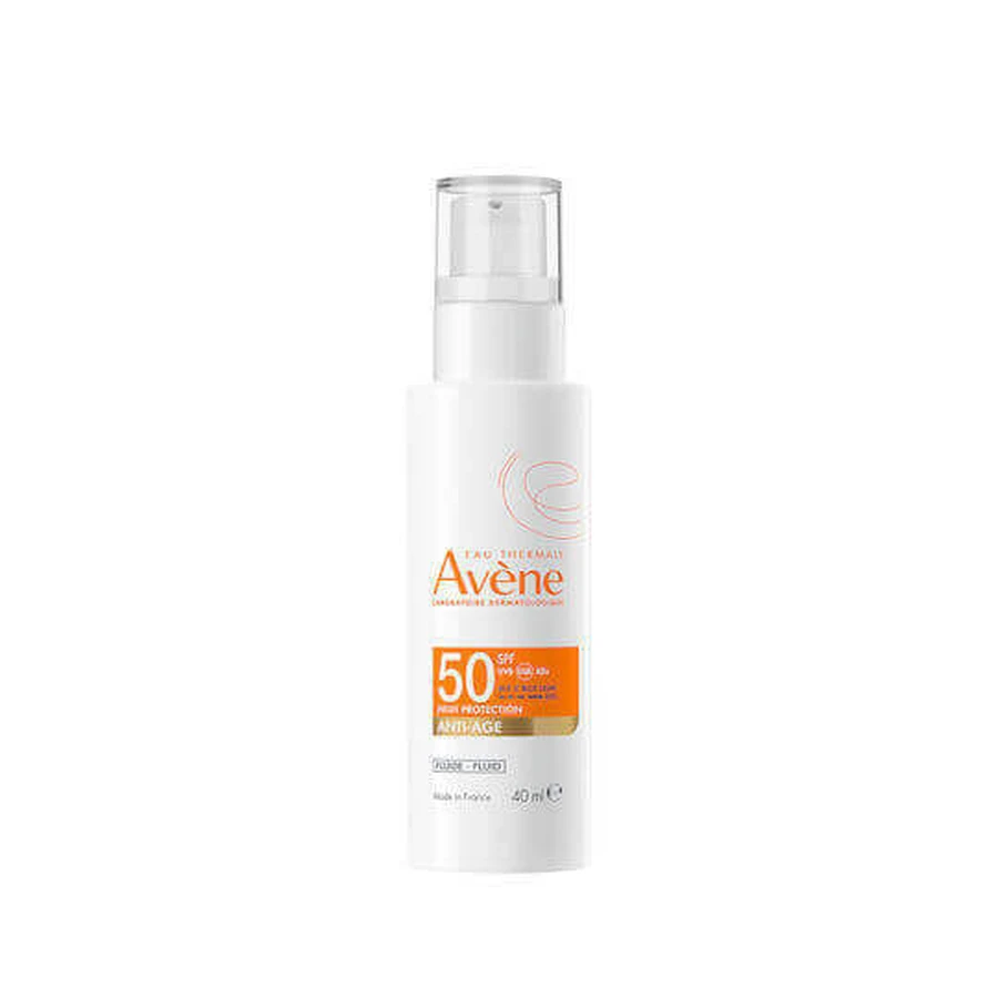 Eau Thermale Avène Fluide Антивозрастная защита от солнца для лица SPF50 40 мл: цены и характеристики
