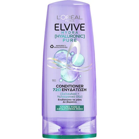 L'Oreal Paris Elvive Hydra Гіалуроновий зволожуючий кондиціонер для жирного волосся 300 мл: ціни та характеристики