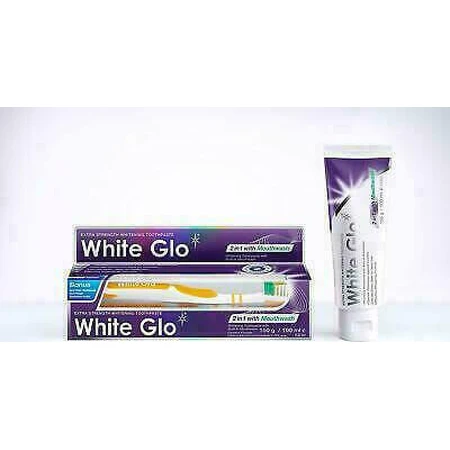 White Glo Extra Strength Whitening Toothbrush Отбеливающая зубная паста 150 гр.: цены и характеристики