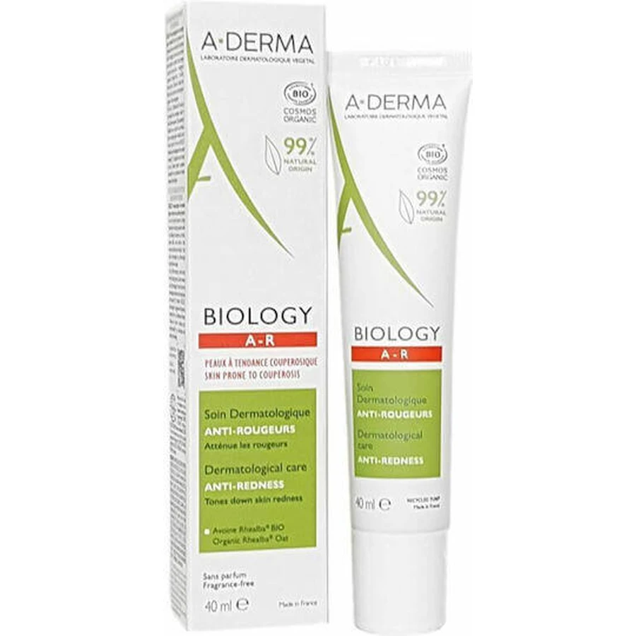 A-Derma Biology AR 24h Крем для обличчя проти акне та почервоніння з алое вера 40мл: ціни та характеристики
