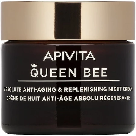 Apivita Queen Bee Absolute Anti Aging & Replenishing Зволожуючий, антивіковий і тонізуючий нічний крем для обличчя з пантенолом 50 мл: ціни та характеристики