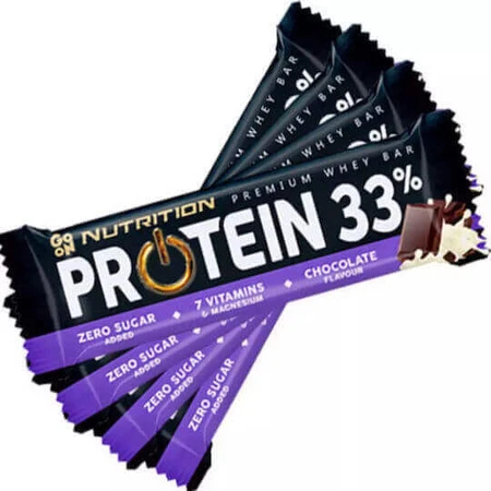 Go On Nutrition Premium Whey Сывороточные батончики с 33% протеина и шоколадным вкусом 25x50 гр.: цены и характеристики